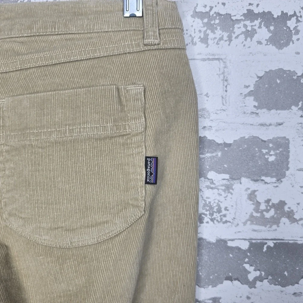 Patagonia Corduroy Pants Womens 29 Khaki Tan Straight Leg Organic Cotton Stretch